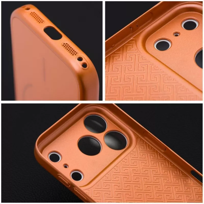 Funda OEM para iPhone 17 AIR Make 17 compatible con MagSafe Naranja