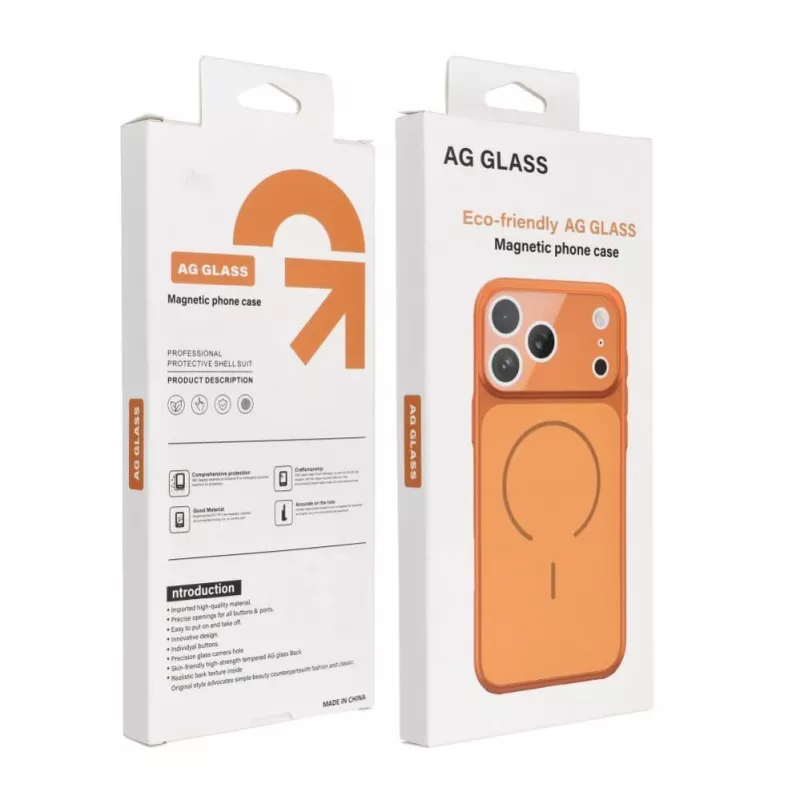 Funda OEM para iPhone 17 AIR Make 17 compatible con MagSafe Naranja