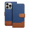 OEM Funda tipo libro para iPhone 16 Pro Max Jeans Book azul