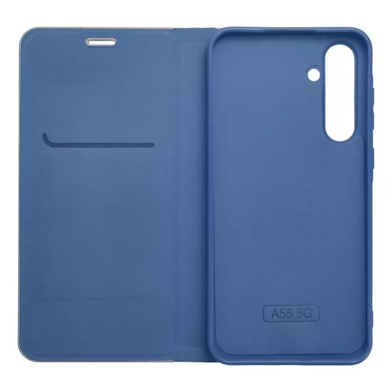 OEM funda tipo libro para Samsung A54 5G Luna Book carbono azul