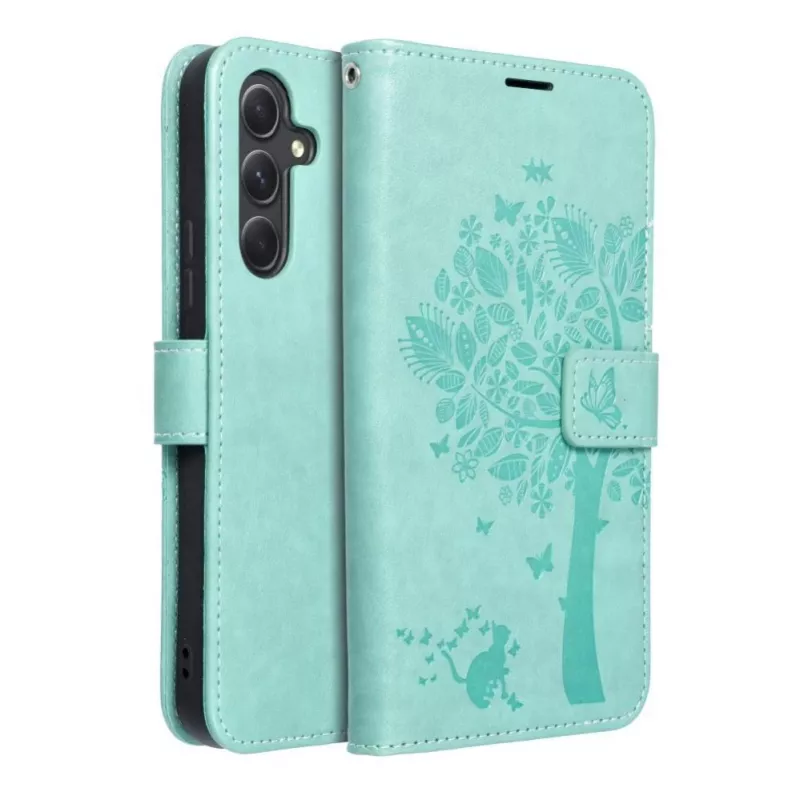 OEM funda tipo libro para Samsung Galaxy A54 5G Mezzo Book Tree Green