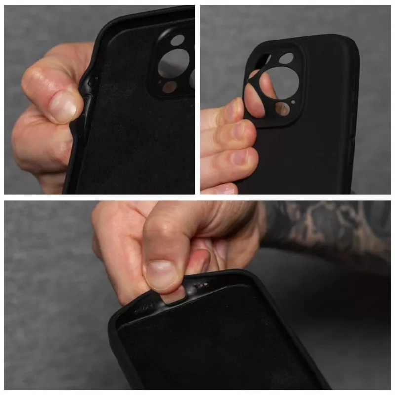 OEM Funda de Silicona para Apple iPhone 16 Pro Max 2mm Negra