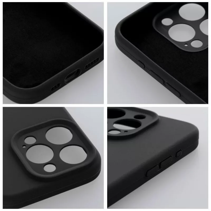 OEM Funda de Silicona para Apple iPhone 16 Pro Max 2mm Negra