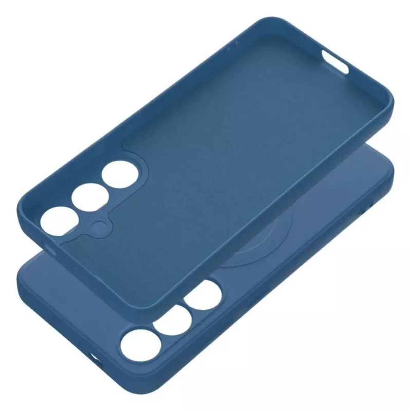 OEM Funda de silicona MagSafe para Samsung Galaxy S24 con protección de cámara - Azul