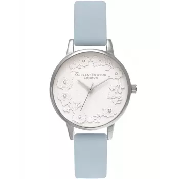 Olivia Burton Reloj mujer Abstract Floral OB16AR03 30 mm Oro rosa Acero inoxidable Piel gris