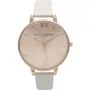 Olivia Burton Reloj de mujer Big Dial cuarzo OB13BD11 - 38mm Oro rosa y piel gris