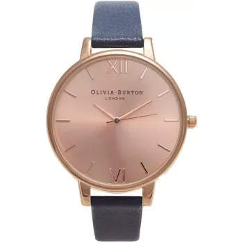 Olivia Burton Reloj para mujer Big Dial OB13BD13B 38 mm oro rosa y gris