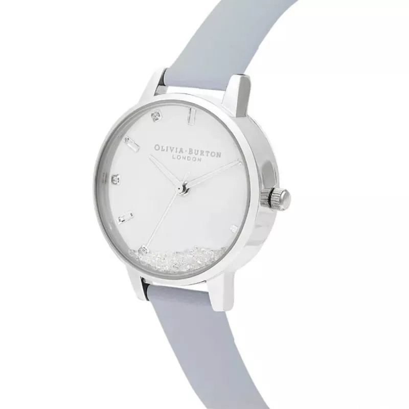 Olivia Burton Reloj de mujer Celestial OB16SG07 - Caja de 30mm de acero inoxidable color oro rosa, correa de piel gris