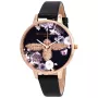 Olivia Burton reloj de mujer Enchanted Garden OB16EM02 – 38 mm caja de acero inoxidable en tono oro rosa, correa de piel gris, esfera gris con motivo de abeja