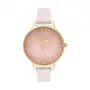 Olivia Burton reloj de mujer Sparkle Bee OB16SP20 – 34 mm esfera gris Sunray, correa de piel gris