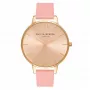 Olivia Burton Reloj mujer OB14BD31 38mm caja de acero inoxidable color oro rosa correa de piel nude