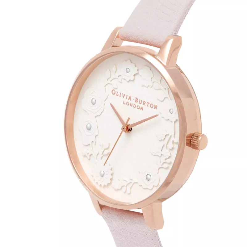 Olivia Burton Reloj de mujer OB16AR01 30mm oro rosa malla de acero inoxidable
