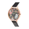 OLIVIA BURTON Reloj para mujer OB16BF31 38mm oro rosa acero inoxidable piel gris