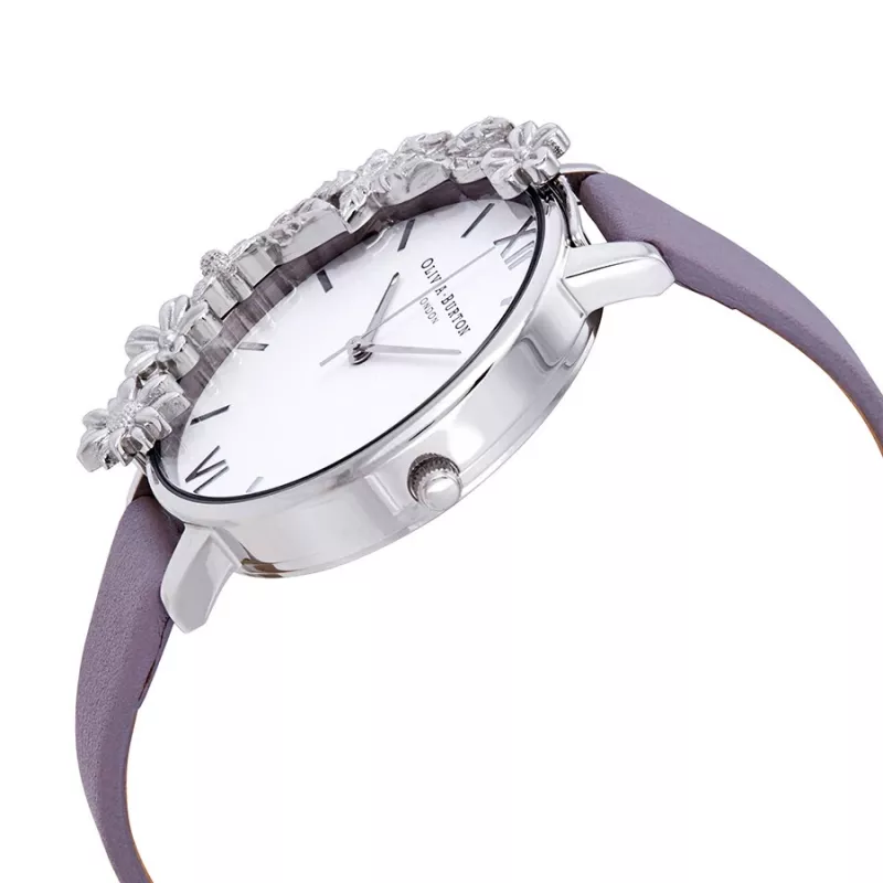 OLIVIA BURTON reloj de mujer OB16CB05 38mm caja de acero inoxidable en tono oro rosa correa de piel rosa claro