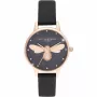 Olivia Burton Reloj de mujer OB16FB13 (30 mm) - Oro rosa, piel gris, esfera floral