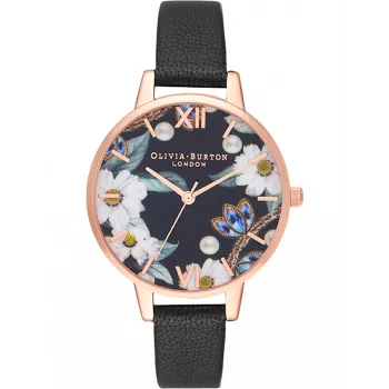 Olivia Burton Reloj de mujer OB16GSET24 34mm con esfera floral y pulsera