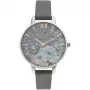 OLIVIA BURTON reloj para mujer OB16TZ05 34 mm analógico de cuarzo caja de acero inoxidable esfera gris Mink correa de piel gris