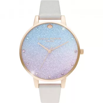 Reloj de mujer OLIVIA BURTON OB16US47 38 mm oro rosa piel gris