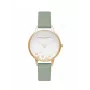 Olivia Burton reloj de mujer Wishing Watch OB16CH17 - 30 mm caja de acero inoxidable en tono oro rosa, correa de piel gris, esfera blanca de nácar con motivo de abejas y flores
