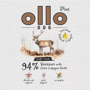 OLLO Plus Collagen Mono Deer comida húmeda para perros 800g
