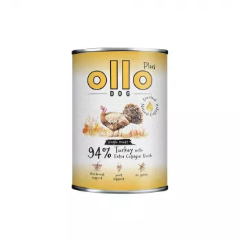 OLLO Plus Collagen Mono Turkey Comida húmeda para perros 800g