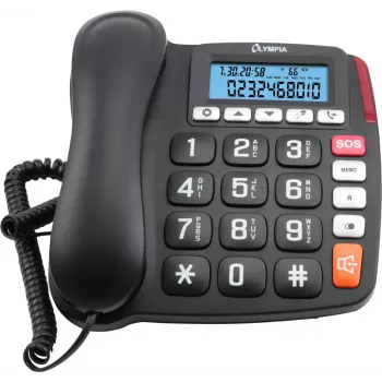 OLYMPIA 4520 teléfono fijo analógico negro - blanco (2294)
