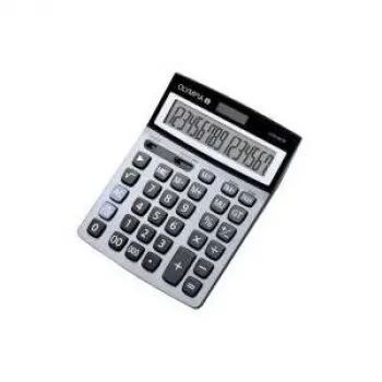 OLYMPIA LCD 6016 Calculadora azul de bolsillo, LCD de 12 dígitos, doble alimentación (pila y solar), impuestos, beneficio, total, memoria 4684