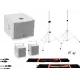 Omnitronic 20000837 altavoz PA activo de 8 pulgadas con Bluetooth, USB/SD, 800W pico, blanco