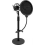 OMNITRONIC MSP-1 pie de micrófono con araña y antipop 60006024