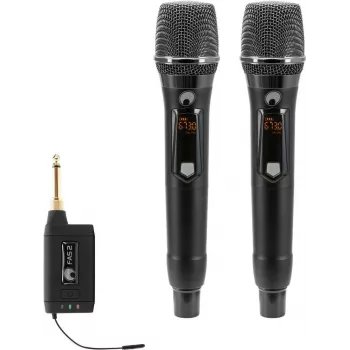 OMNITRONIC set FAS TWO + 2 micrófonos inalámbricos dinámicos 660-690MHz (20000972)