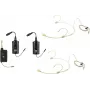 OMNITRONIC Set FAS TWO sistema de micrófono inalámbrico UHF de doble canal con 2 transmisores de petaca y micrófonos de diadema (660-690 MHz) 20000971