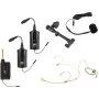 OMNITRONIC Set FAS TWO sistema inalámbrico UHF de doble canal con 2 transmisores de petaca, auricular y micrófono para guitarra acústica (660-690 MHz) 20000973