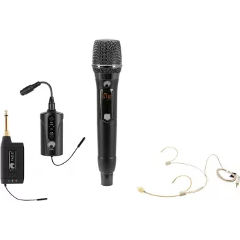 Set OMNITRONIC FAS TWO + micrófono inalámbrico dinámico + bodypack + headset 660-690MHz (20000970)