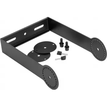 OMNITRONIC Soporte giratorio para altavoces PAS-208/208A MK4, montaje en pared/techo, acero, negro, carga 15 kg 11039571
