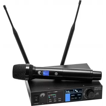 OMNITRONIC UHF-601 sistema de micrófono inalámbrico UHF de un solo canal 823-832/863-865 MHz 13063600