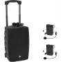 OMNITRONIC WAMS-10BT2 MK2 sistema PA portátil con 2 emisores de petaca UHF y micrófonos de diadema (20001024)
