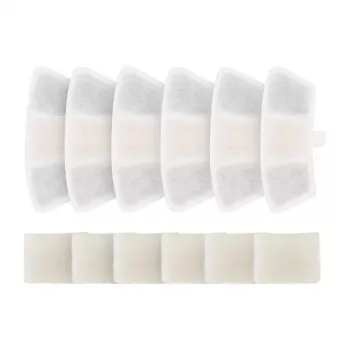 Oneisall PW04 Filtro de repuesto para fuente de agua para mascotas (pack de 6) - Triple filtración, carbón activo y resina de intercambio iónico