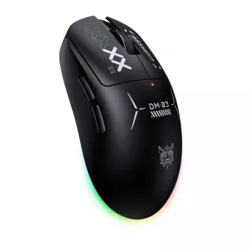 ONIKUMA DM03 Ratón gaming RGB – Ratón óptico con cable de 6400 DPI, 7 botones programables, diseño ergonómico para diestros, Negro