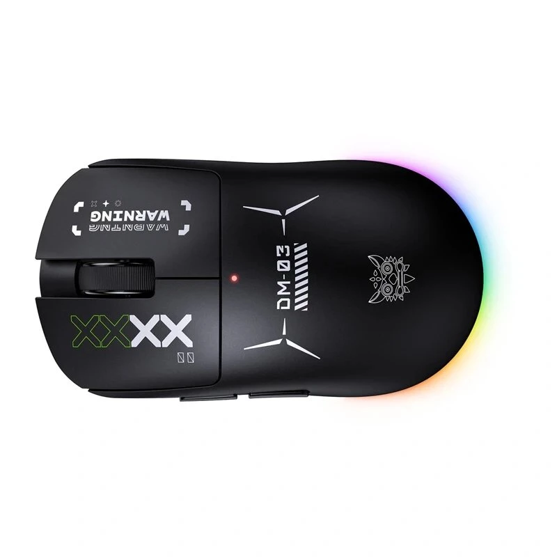 ONIKUMA DM03 Ratón gaming RGB – Ratón óptico con cable de 6400 DPI, 7 botones programables, diseño ergonómico para diestros, Negro
