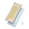 ONIKUMA MT707 teclado gaming (amarillo) - mecánico, interruptores Outemu Blue, retroiluminación RGB, tamaño completo, USB con cable