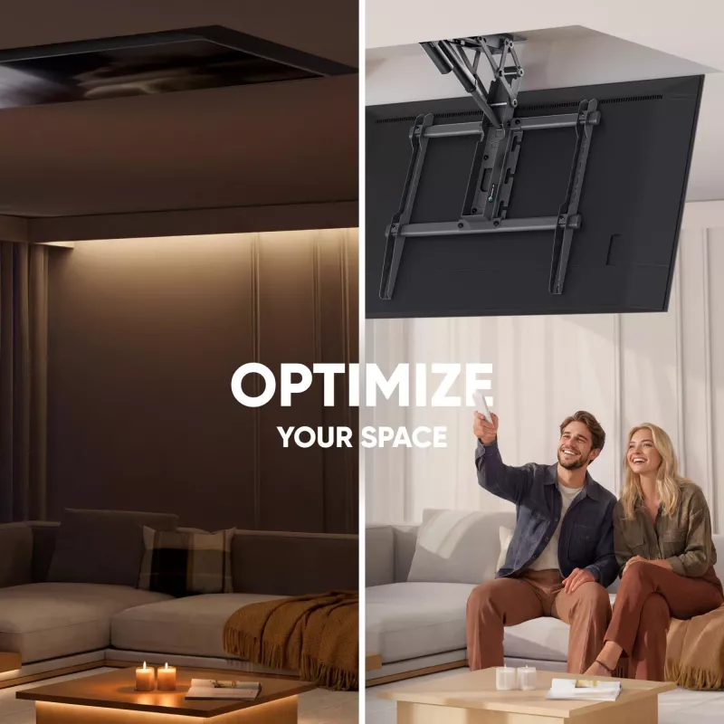 ONKRON N3LE-B Soporte de techo para TV de 50-75 pulgadas, negro