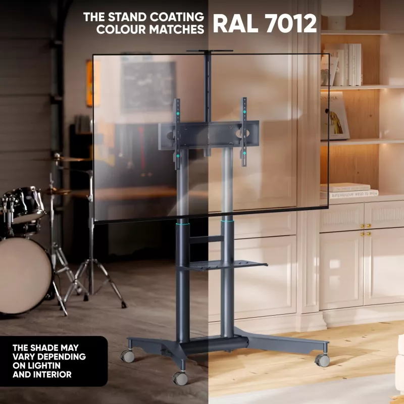 ONKRON TS1571-G Soporte de TV móvil para 32-75 pulgadas, grafito