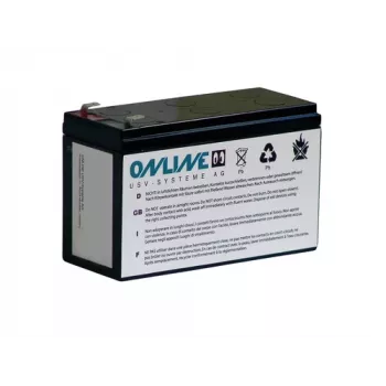 Online USV Batería de repuesto para YUNTO 800 (12V 9Ah, VRLA AGM)