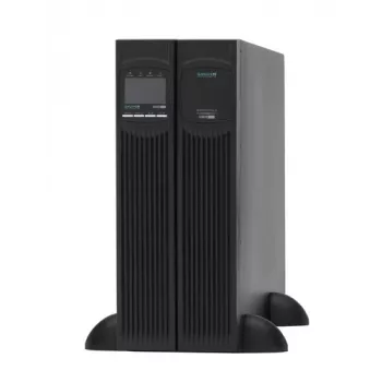 ONLINE USV XANTO 6000 SAI - 6000 VA / 5400 W - doble conversión online - rack/torre 3U - 2x C19, 4x C13, regleta de bornes - USB, RS-232, slot inteligente