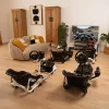 Cockpit de carreras Oplite 104317 NitroKart V2 – Estructura de acero negra para sim racing con asiento de cubo ajustable
