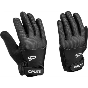 Oplite OP-GLOVE M Guantes de sim racing - Negro - Piel sintética - Poliéster - Silicona - Spandex - 100 mm - 224 mm - 150 g