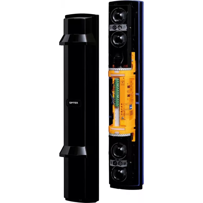 OPTEX SL-200QN(C) Smart Line barrera de infrarrojos de 4 haces para seguridad exterior, 60m de alcance