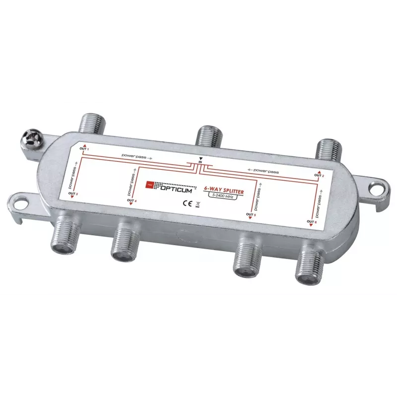 OPTICUM Distribuidor de señal DVB-T/SAT 1x6 5-2400 MHz