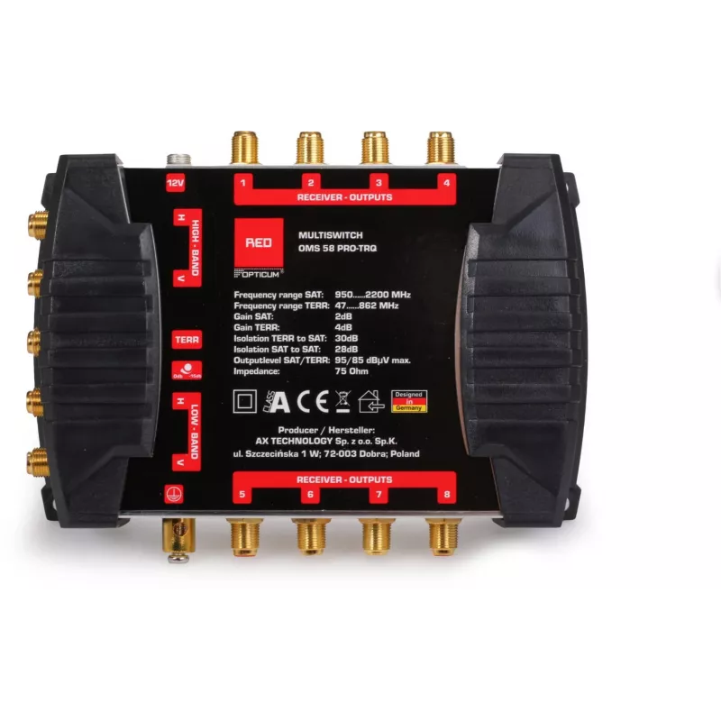 Multiconmutador Opticum OMS 5/8 PRO-TRQ 5 in 8 out (Platinium Line)