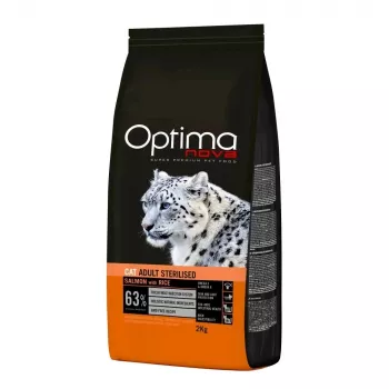 OPTIMANOVA Gato Adult Sterilised Salmón y Arroz - Pienso - 2kg